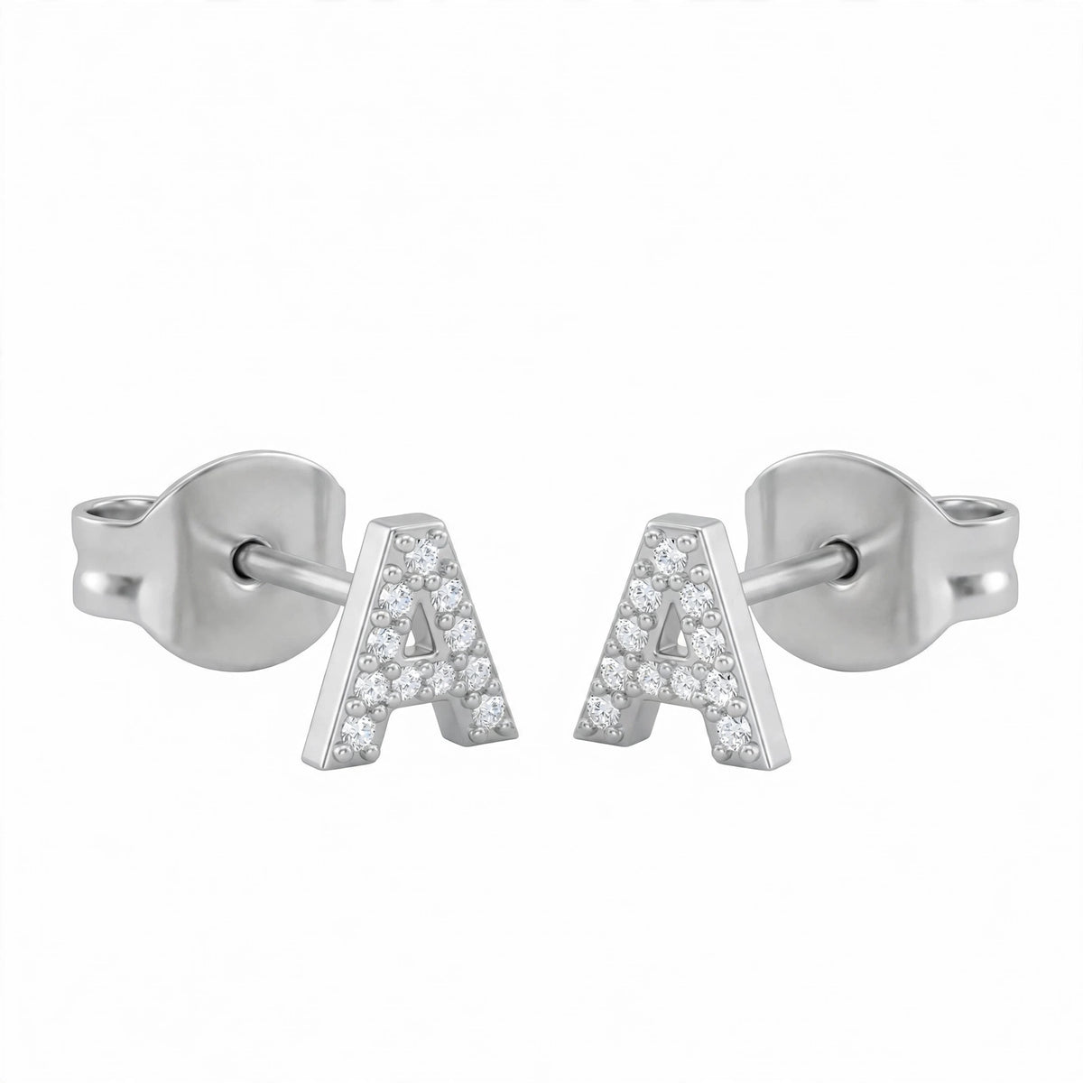 أقراط صغيرة على شكل حروف, مقاس 3 مم Petite stud earrings shaped letters size 3mm