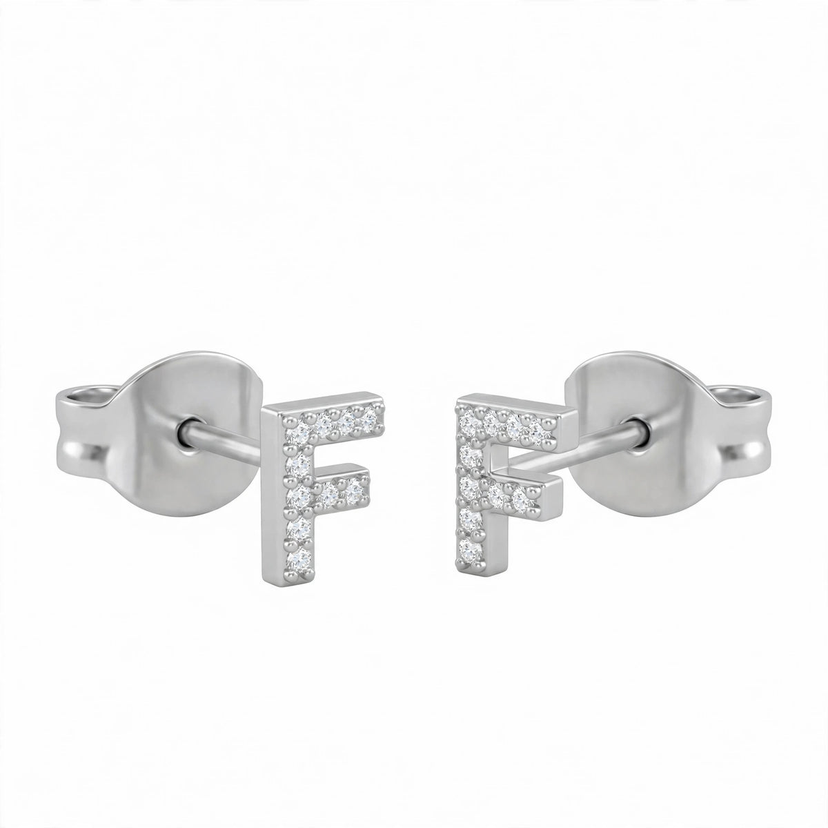 أقراط صغيرة على شكل حروف, مقاس 3 مم Petite stud earrings shaped letters size 3mm