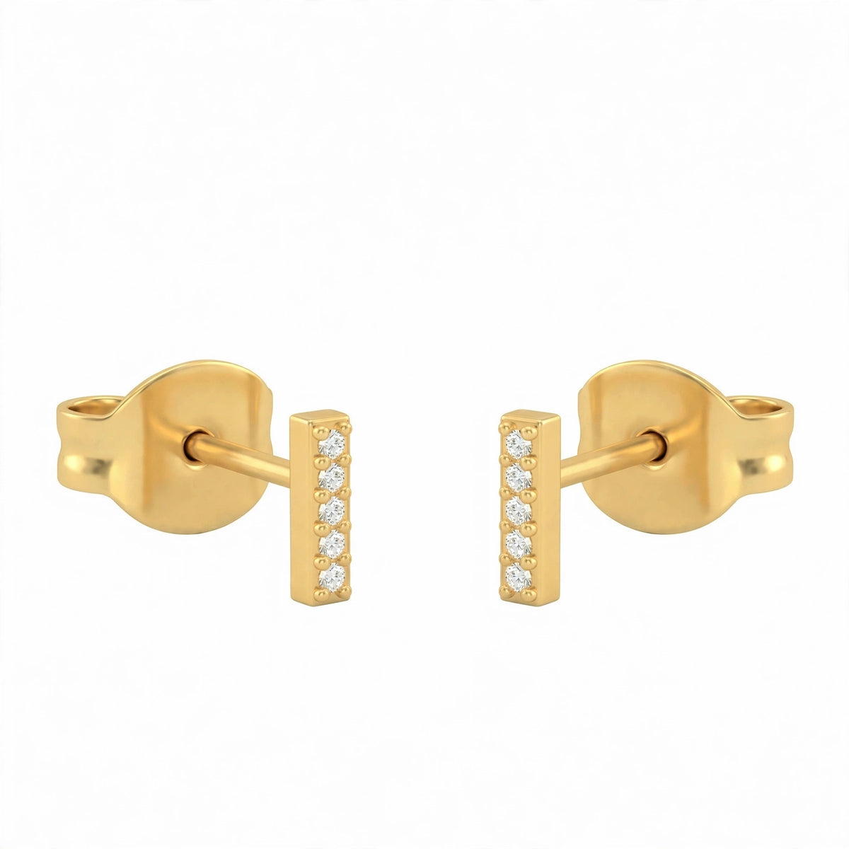 أقراط صغيرة على شكل حروف, مقاس 3 مم Petite stud earrings shaped letters size 3mm