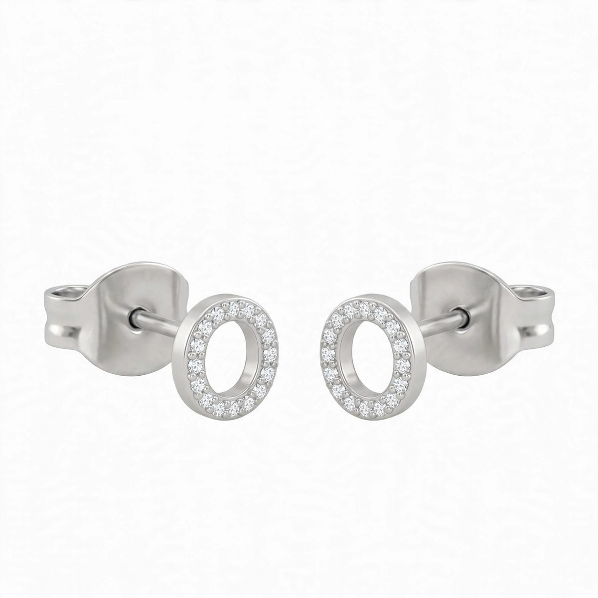 أقراط صغيرة على شكل حروف, مقاس 3 مم Petite stud earrings shaped letters size 3mm