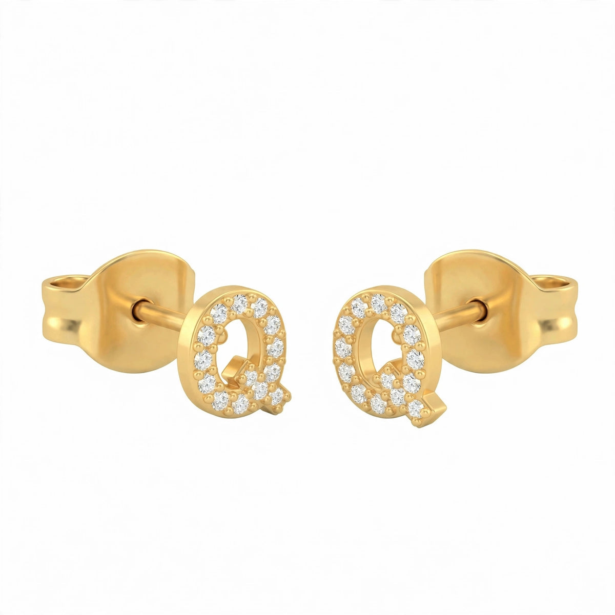 أقراط صغيرة على شكل حروف, مقاس 3 مم Petite stud earrings shaped letters size 3mm