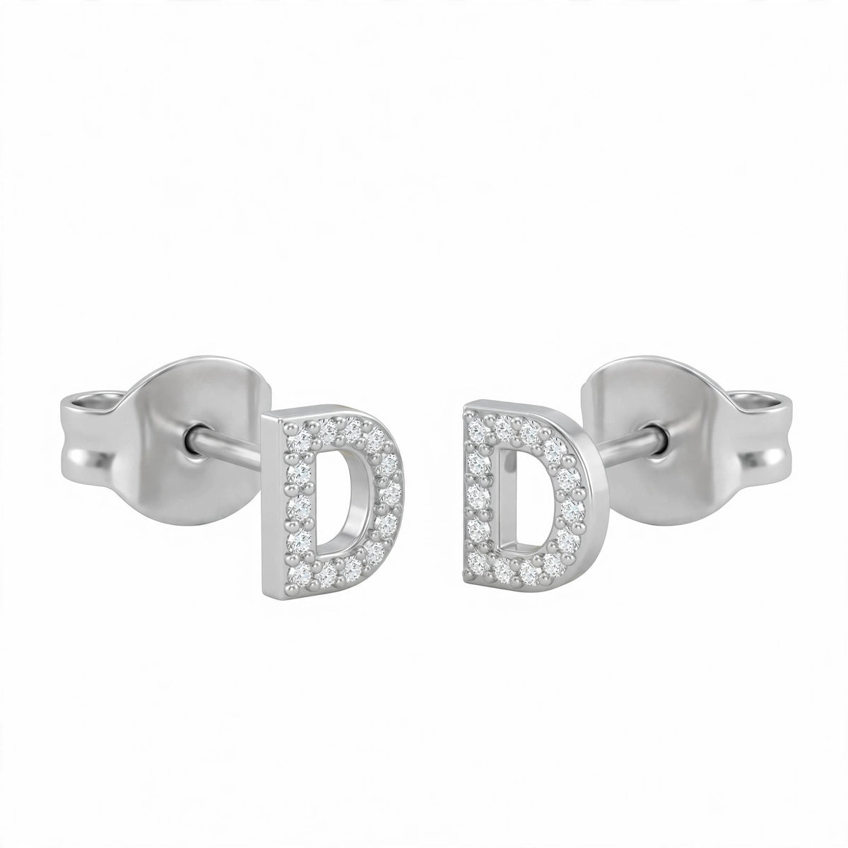 أقراط صغيرة على شكل حروف, مقاس 3 مم Petite stud earrings shaped letters size 3mm