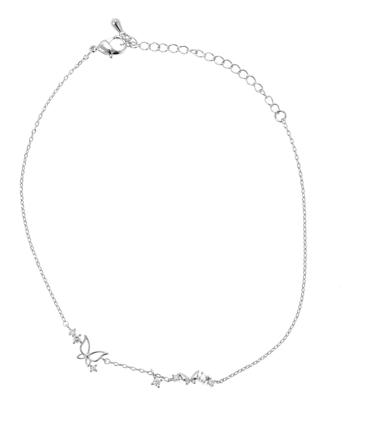 خلخال رقيق مزين بدلاية على شكل فراشة Delicate Butterfly Charm Anklet