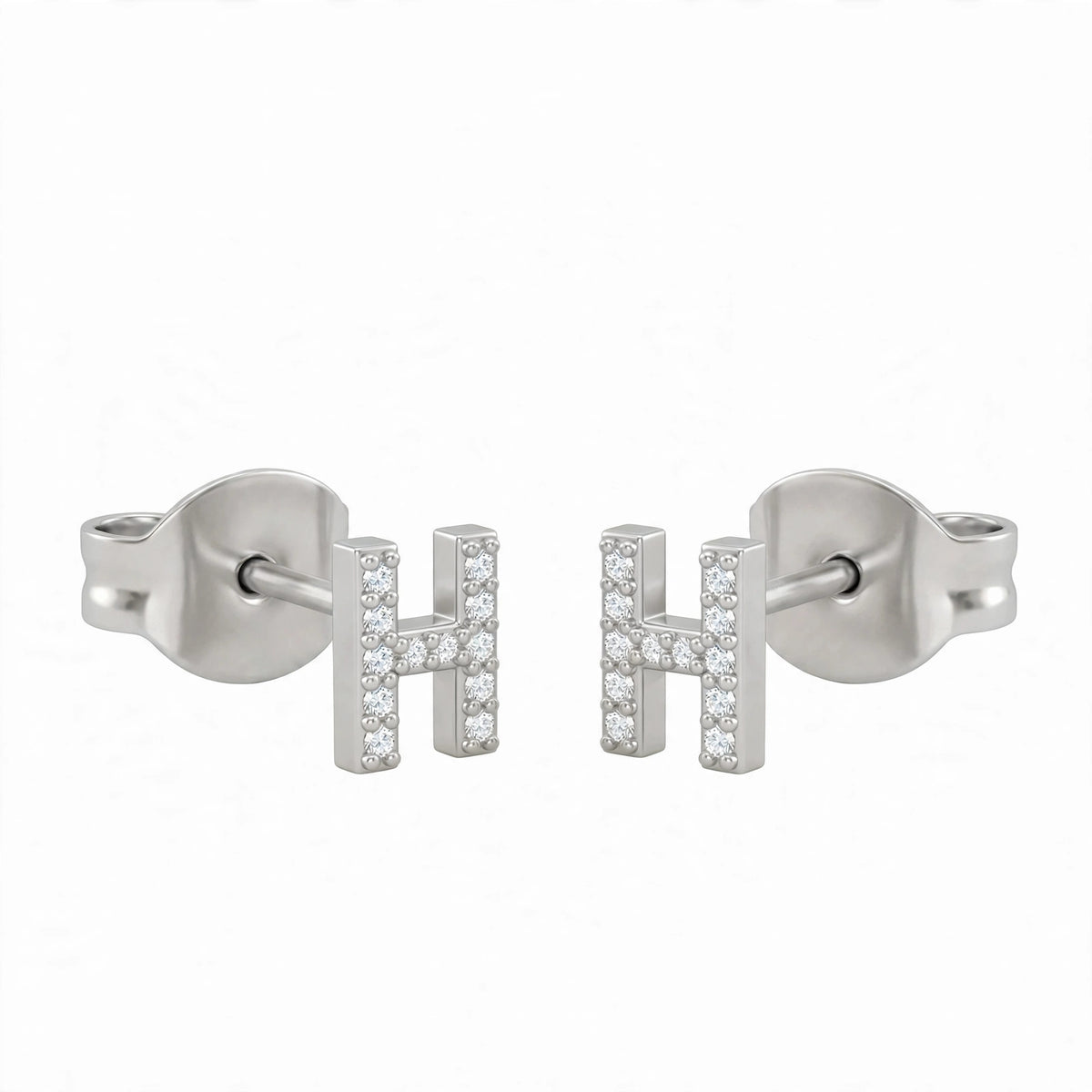أقراط صغيرة على شكل حروف, مقاس 3 مم Petite stud earrings shaped letters size 3mm