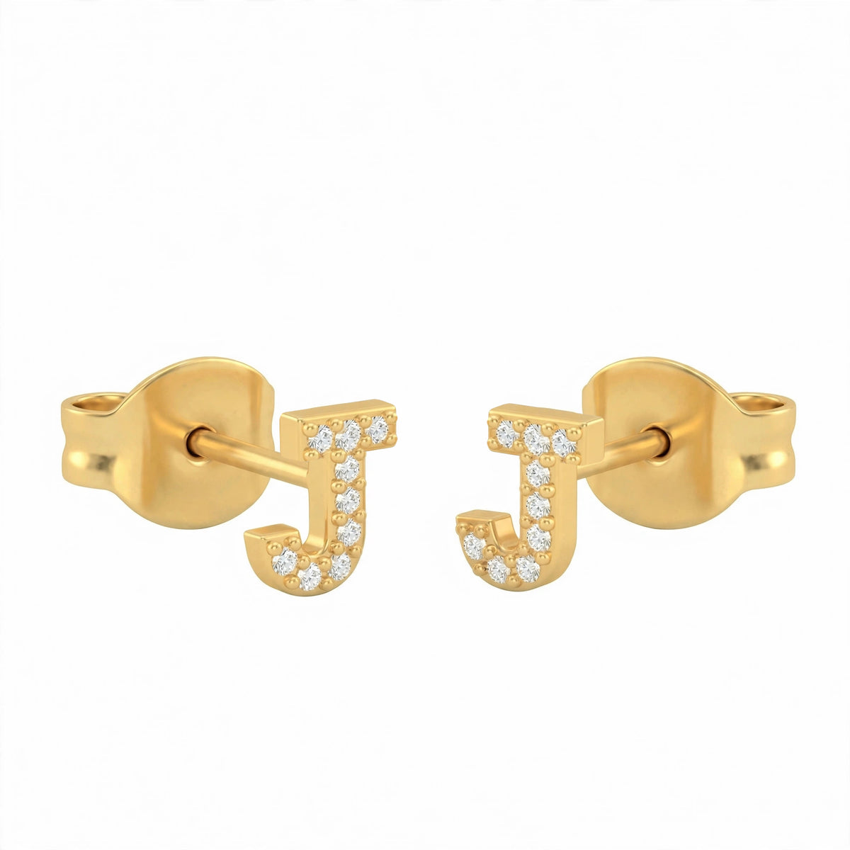 أقراط صغيرة على شكل حروف, مقاس 3 مم Petite stud earrings shaped letters size 3mm