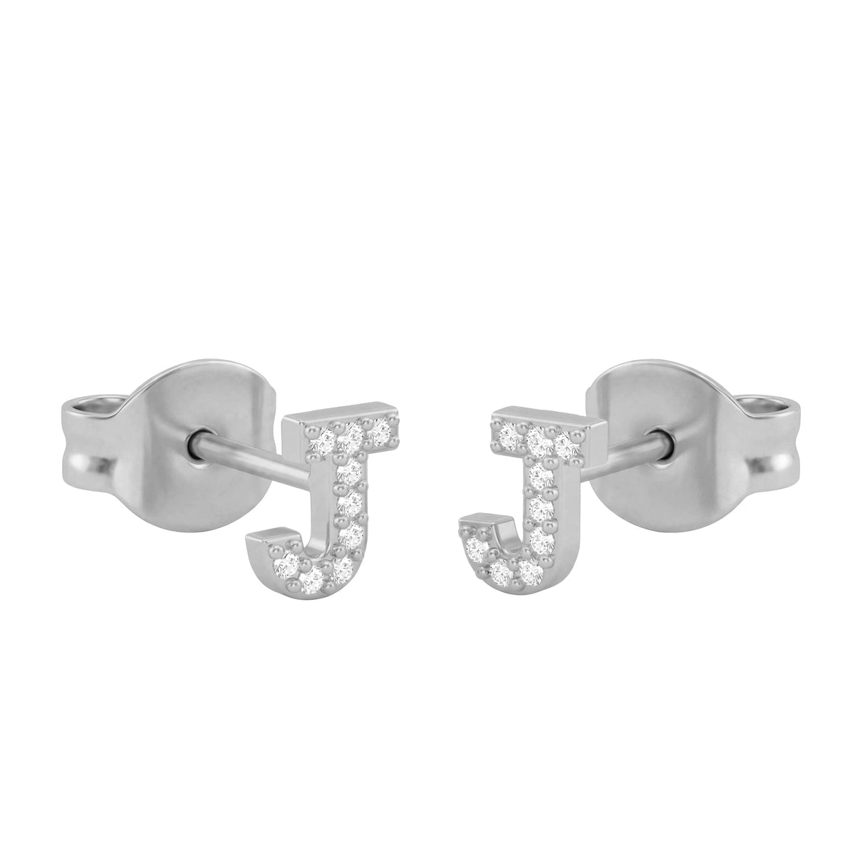 أقراط صغيرة على شكل حروف, مقاس 3 مم Petite stud earrings shaped letters size 3mm