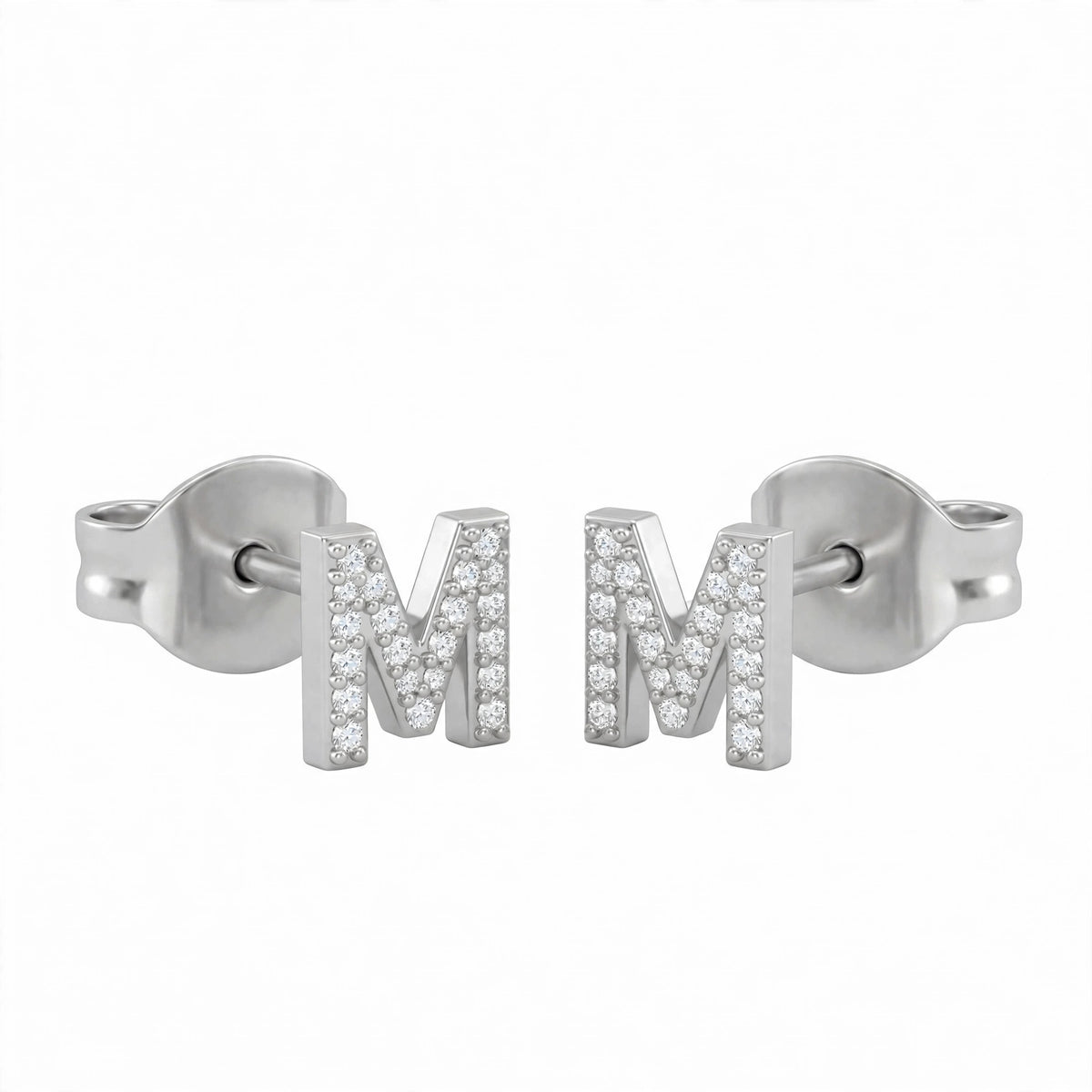 أقراط صغيرة على شكل حروف, مقاس 3 مم Petite stud earrings shaped letters size 3mm