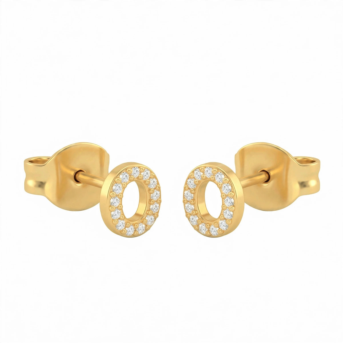 أقراط صغيرة على شكل حروف, مقاس 3 مم Petite stud earrings shaped letters size 3mm