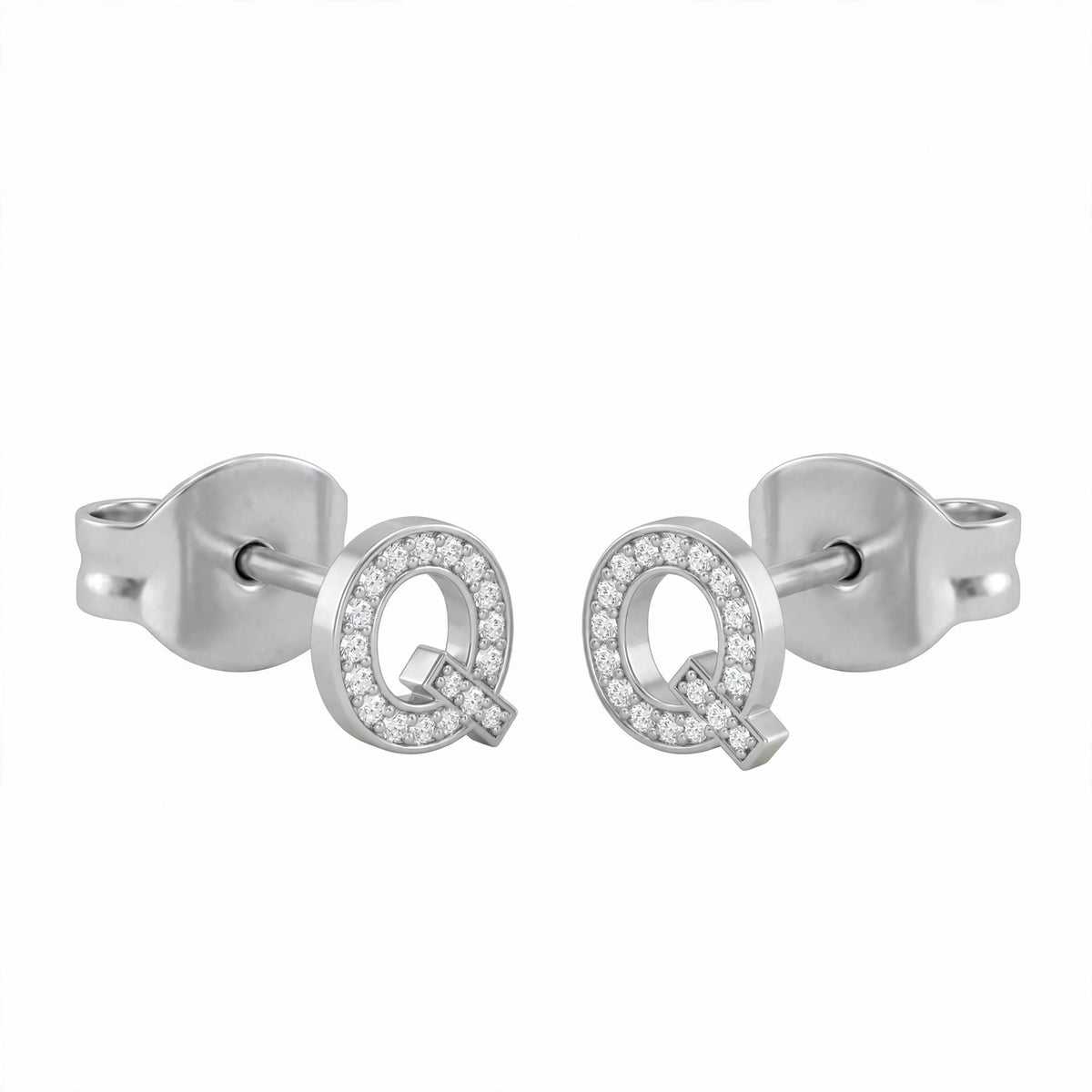 أقراط صغيرة على شكل حروف, مقاس 3 مم Petite stud earrings shaped letters size 3mm