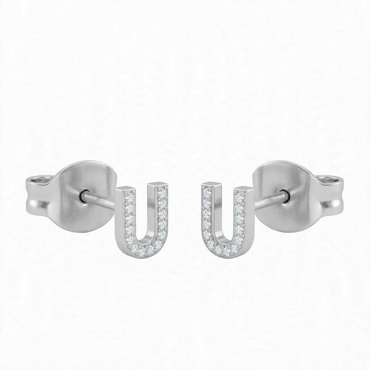 أقراط صغيرة على شكل حروف, مقاس 3 مم Petite stud earrings shaped letters size 3mm