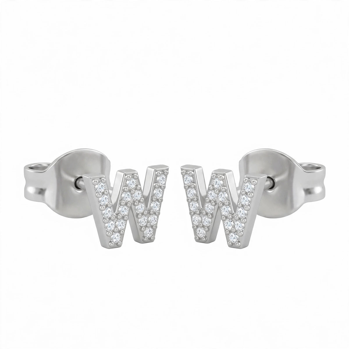أقراط صغيرة على شكل حروف, مقاس 3 مم Petite stud earrings shaped letters size 3mm